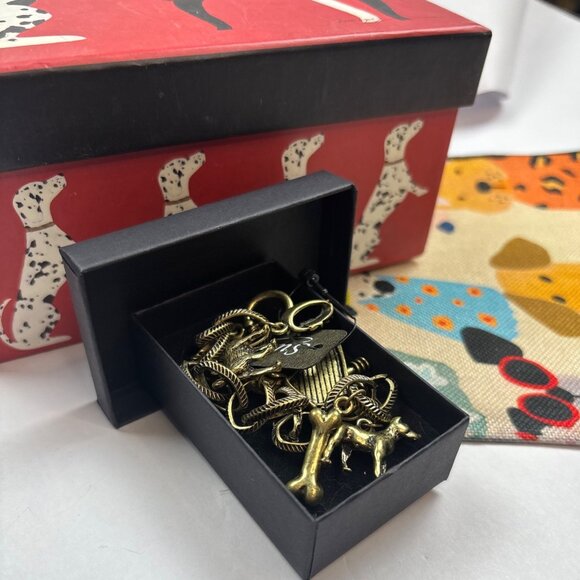 Dog-Themed Gift Set With Charm Bracelet Canvas Zipper Pouch & Decorative Box - Picture 5 of 7